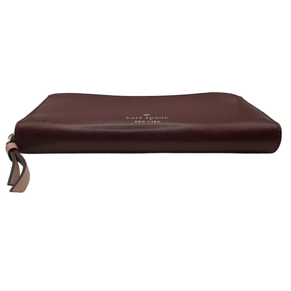 KATE SPADE Staci Colorblock Large Continental Wallet, Deep Red and Blush Pink - Picture 7 of 13